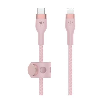Cabo USB-C para Lightning Belkin 1m-macho-macho-rosa (CAA011DS1MPK)