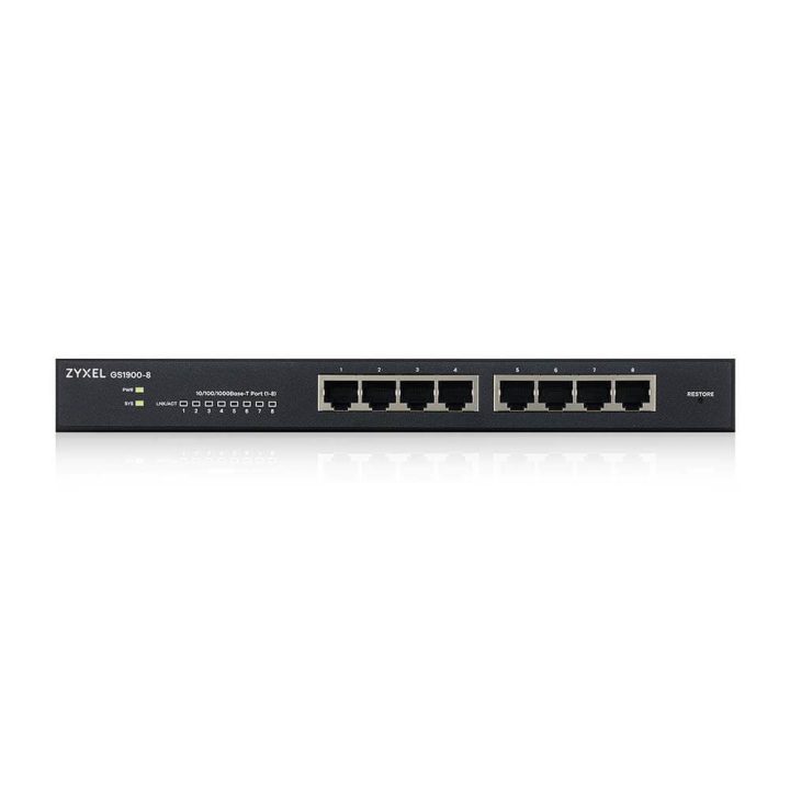 Zyxel GS1900-8 Gerido L2 Gigabit Ethernet (10/100/1000) Preto