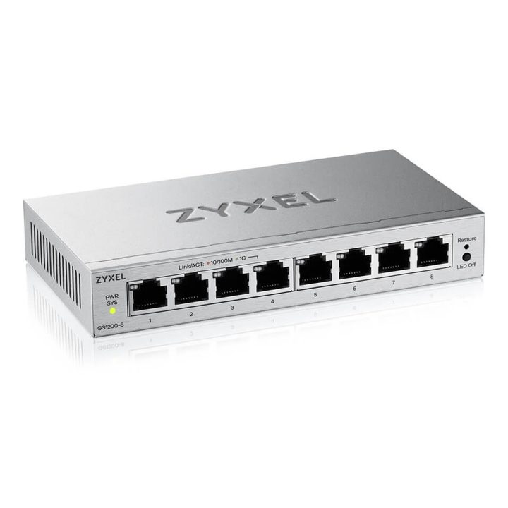 Zyxel GS1200-8V3 Managed L2 Gigabit Ethernet (10/100/1000) Desktop…