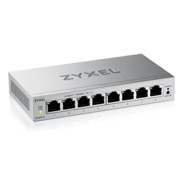 Zyxel GS1200-8V3 Gerido L2 Gigabit Ethernet (10/100/1000) Desktop…