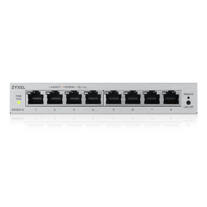 Zyxel GS1200-8V3 Gerido L2 Gigabit Ethernet (10/100/1000) Desktop…
