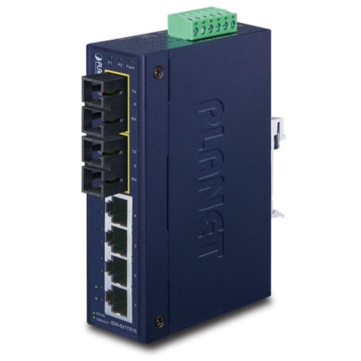 PLANET ISW-621TS15 Unmanaged L2 Fast Ethernet (10/100) Switch Blue