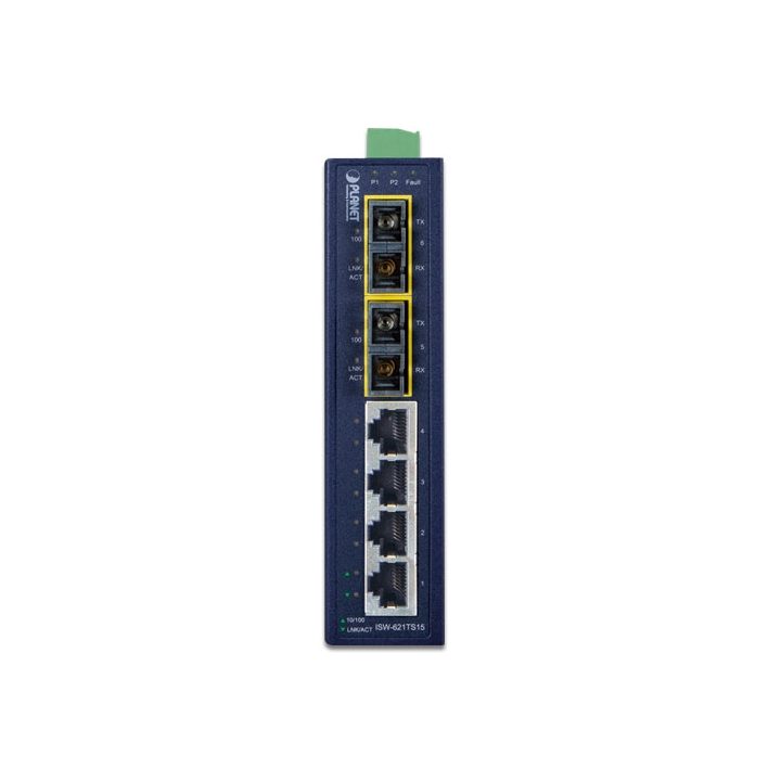 PLANET ISW-621TS15 Unmanaged L2 Fast Ethernet (10/100) Switch Blue