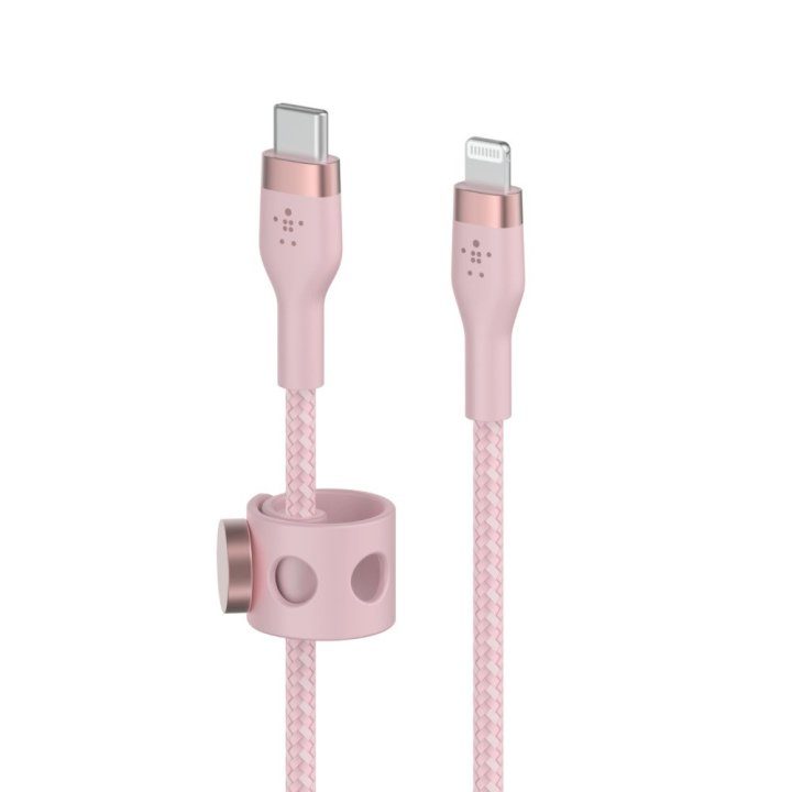 Cabo USB-C para Lightning Belkin 1m-macho-macho-rosa (CAA011DS1MPK)