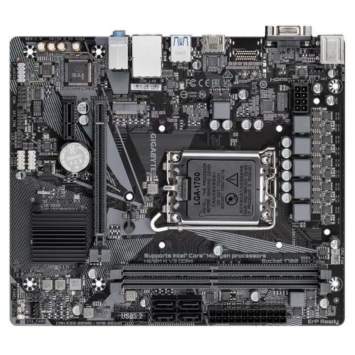 GIGABYTE H610M H V3 DDR4 Motherboard - Compatível com processadores…