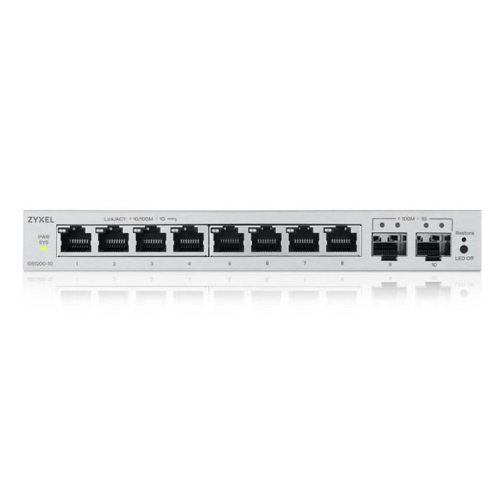 Zyxel GS1200-10v3 Gerido L2 Gigabit Ethernet (10/100/1000) Desktop…