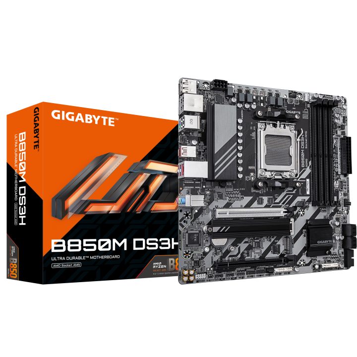 GIGABYTE B850M DS3H Motherboard - AMD Ryzen 9000 Series Processors…
