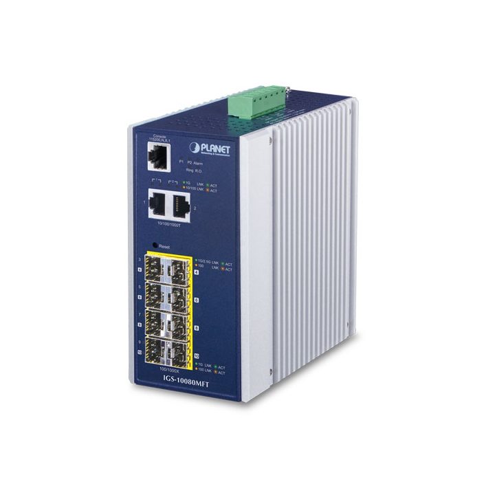 PLANET IGS-10080MFT switch Gerido Gigabit Ethernet (10/100/1000)…