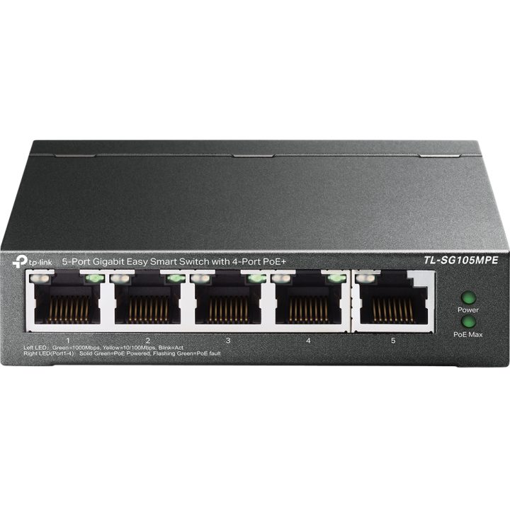 TP-Link TL-SG105MPE L2 Gigabit Ethernet (10/100/1000) PoE Switch Black