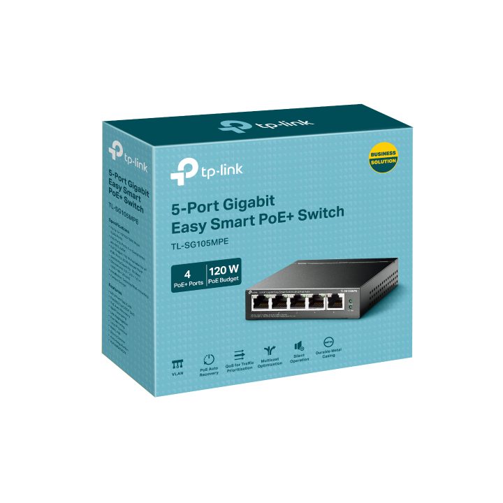 TP-Link TL-SG105MPE L2 Gigabit Ethernet (10/100/1000) PoE Switch Black