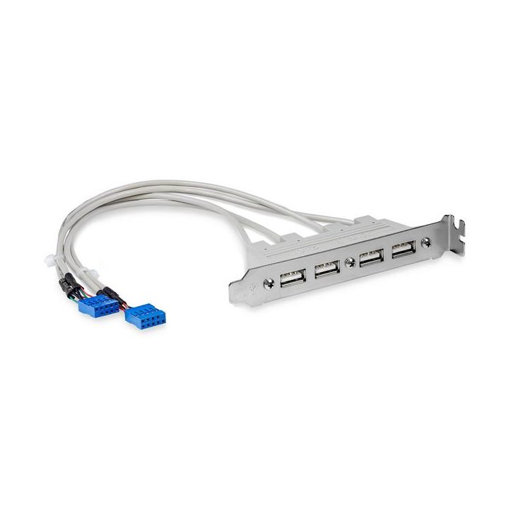 StarTech.com 4-Port USB 2.0 Bracket Header with 2x IDC10 Motherboard…