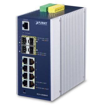PLANET IGS-12040MT Managed L2+ Gigabit Ethernet (10/100/1000) Switch…