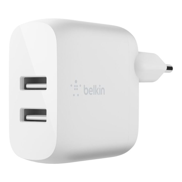 Belkin WCD001VF1MWH 24W 2x USB Type-A Charger + 1m Lightning to USB…