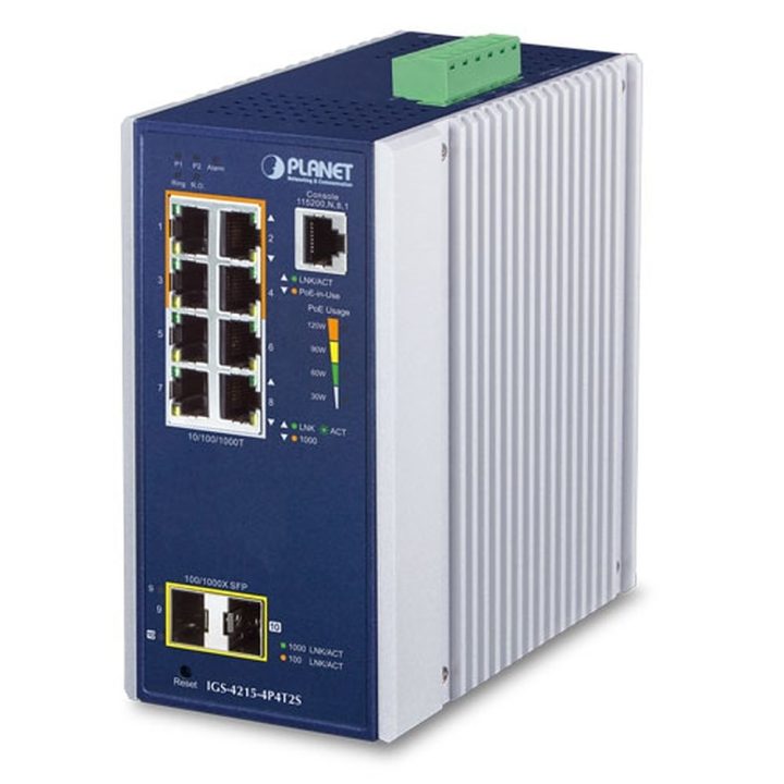 PLANET IGS-4215-4P4T2S Managed L2/L4 Gigabit Ethernet (10/100/1000)…
