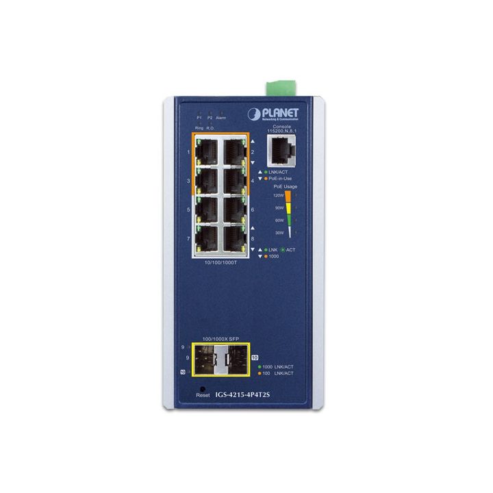 PLANET IGS-4215-4P4T2S Managed L2/L4 Gigabit Ethernet (10/100/1000)…