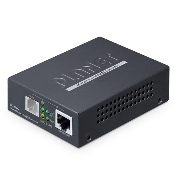 PLANET VC-231G conversor de meio 1000 Mbit/s Preto