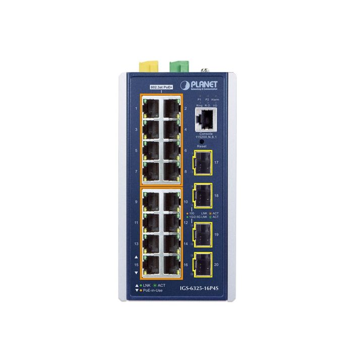 PLANET IGS-6325-16P4S Managed L3 Gigabit Ethernet (10/100/1000) Power…