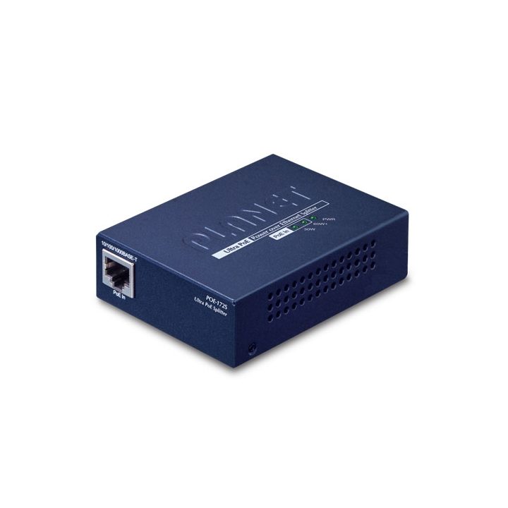 PLANET POE-172S divisor de rede Preto Alimentação sobre Ethernet (PoE)