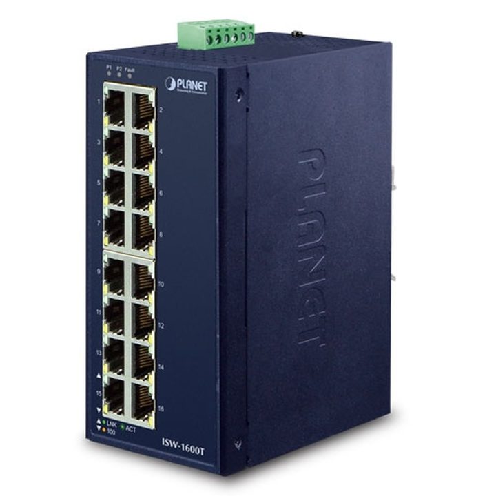PLANET ISW-1600T Unmanaged Fast Ethernet (10/100) Switch Blue