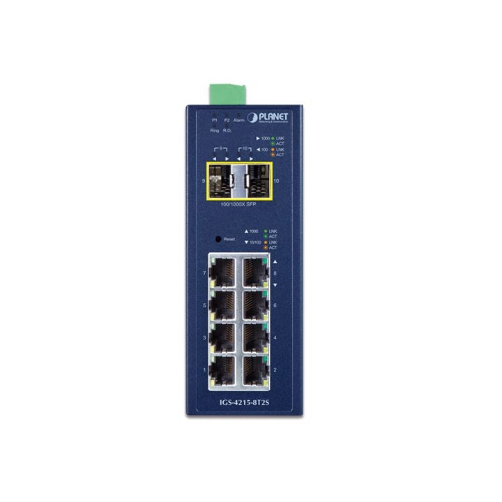 PLANET IP30 Industrial L2/L4 8-Port Gestionado L2/L4 Gigabit Ethernet…