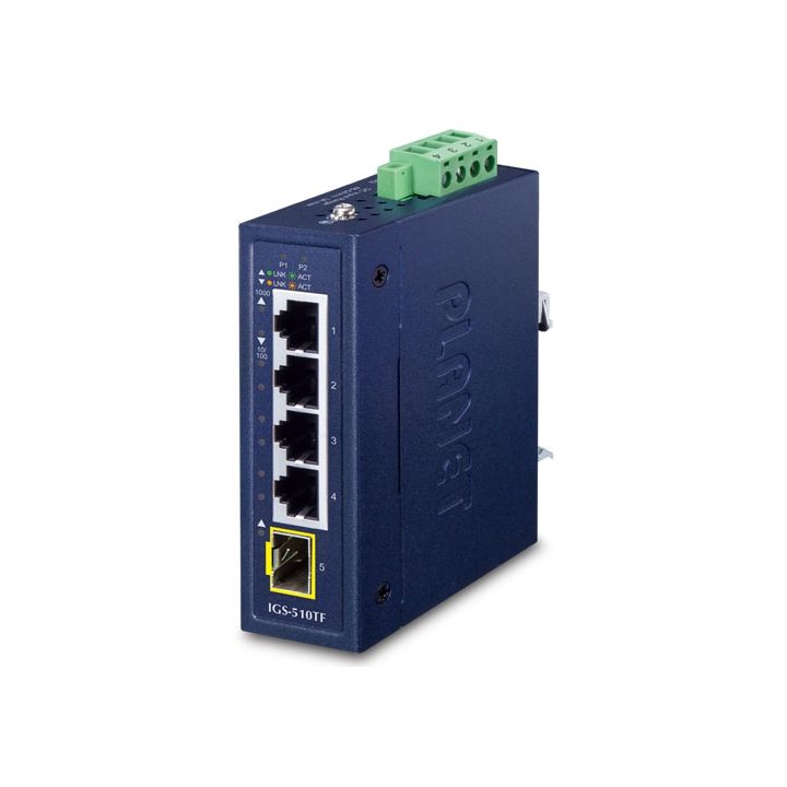 PLANET IGS-510TF Unmanaged Gigabit Ethernet (10/100/1000) Switch Blue