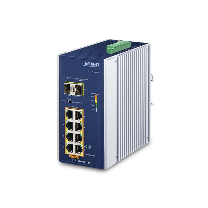PLANET IP30 Ind 8-P 10/100/1000T Unmanaged Gigabit Ethernet…