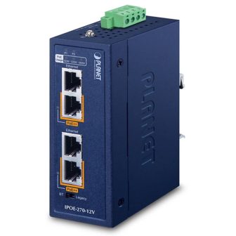 PLANET IPOE-270-12V switch Energía sobre Ethernet (PoE) Azul