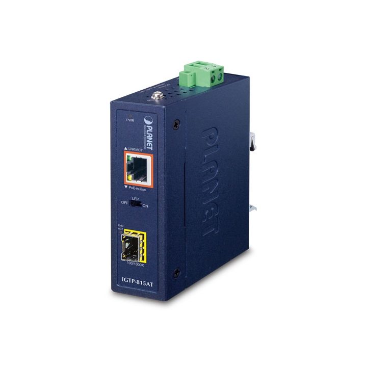 PLANET IGTP-815AT conversor de meio 1000 Mbit/s Azul