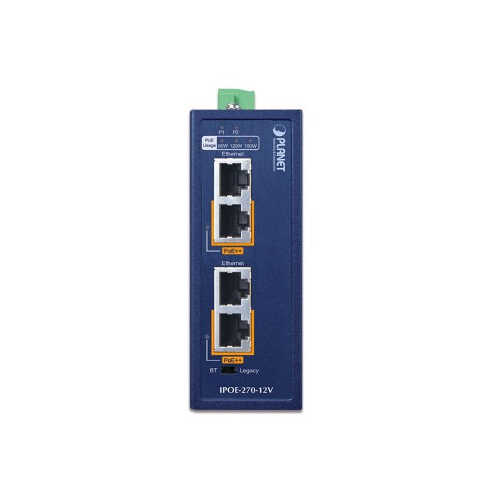 PLANET IPOE-270-12V Power over Ethernet (PoE) Switch Blue