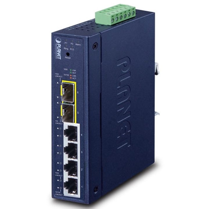 PLANET Industrial L2/L4 4-Port Gerido L2/L4 Gigabit Ethernet…