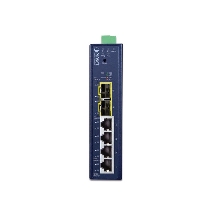 PLANET Industrial L2/L4 4-Port Gerido L2/L4 Gigabit Ethernet…