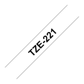 Brother TZE-221 fita para impressora de etiquetas Preto sobre branco