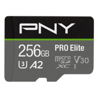 PNY Pro Elite 256GB Class 10 UHS-I U3 Micro SDXC Memory Card…