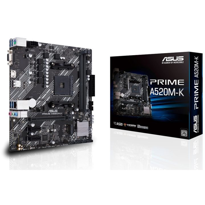 ASUS PRIME A520M-K AMD A520 Socket AM4 micro ATX