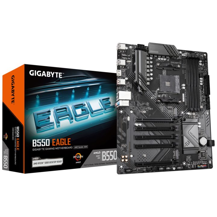 GIGABYTE B550 EAGLE Motherboard - AMD Ryzen 5000 G Series Processors…