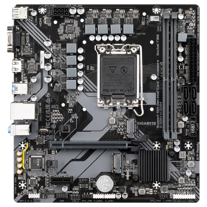 GIGABYTE B760M H DDR4 Motherboard - Suporta CPUs Intel Core de 14.ª…