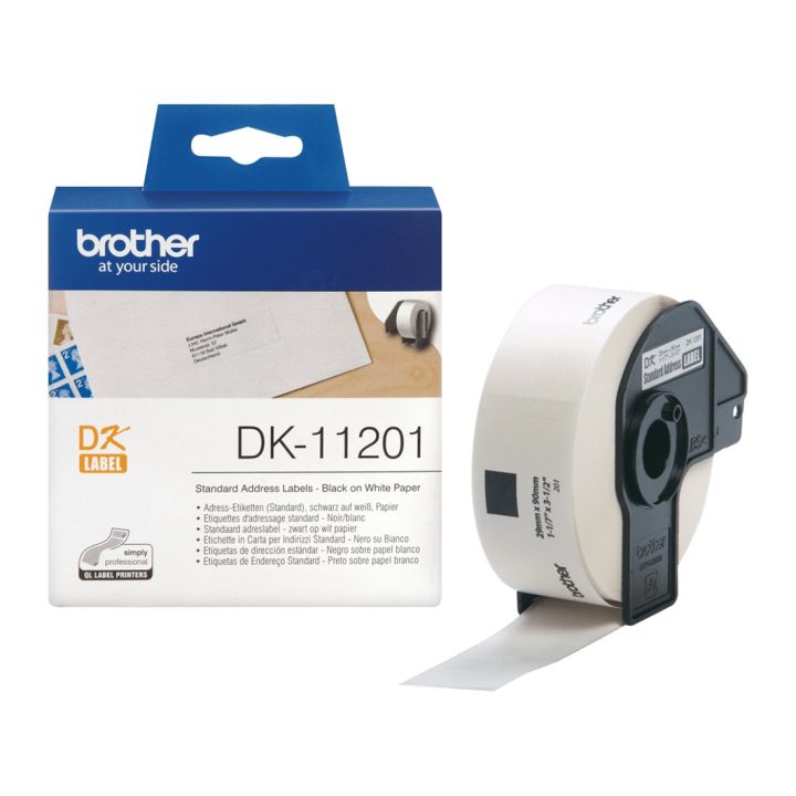 Brother DK-11201 fita para impressora de etiquetas Preto sobre branco