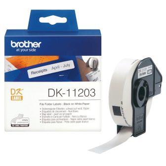 Brother DK-11203 fita para impressora de etiquetas Preto sobre branco