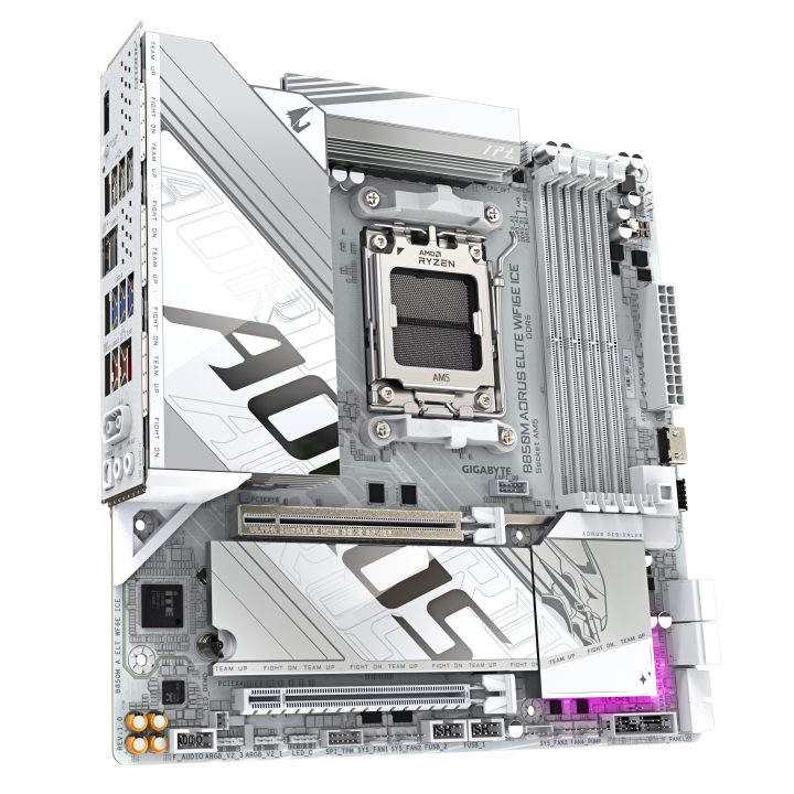 GIGABYTE B850M AORUS ELITE WIFI6E ICE Motherboard - AMD Ryzen 9000…