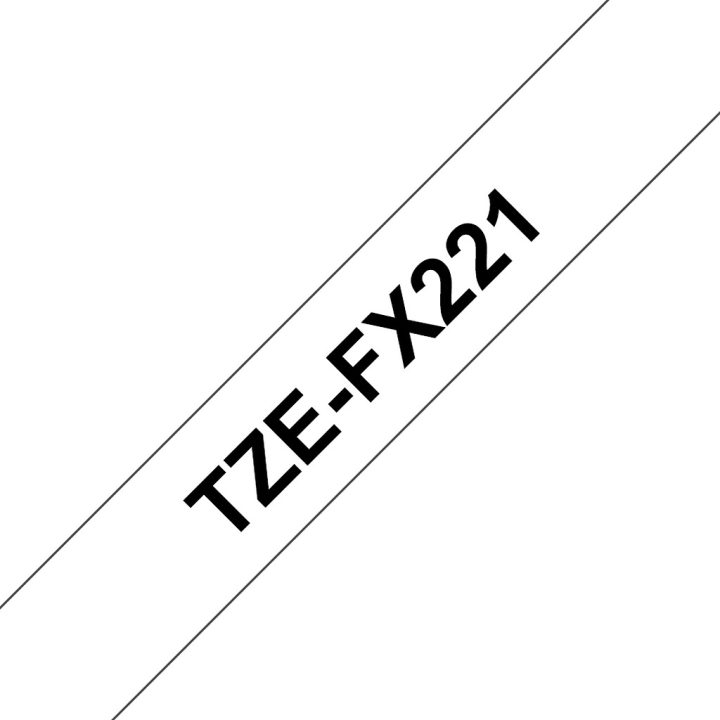 Brother TZE-FX221 Label Printer Tape Black on White