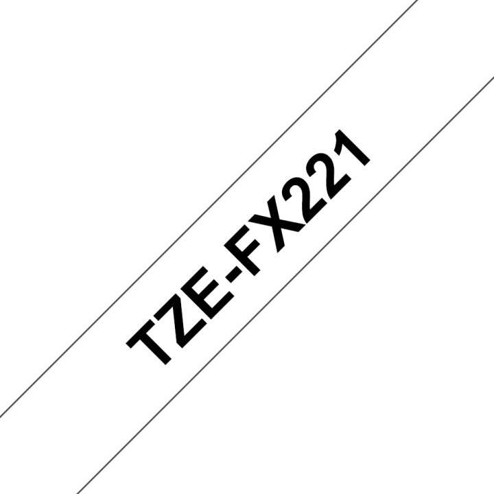 Brother TZE-FX221 Label Printer Tape Black on White