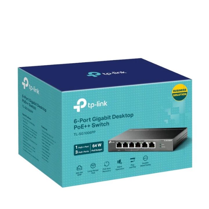 TP-Link TL-SG1006PP switch não gerido Gigabit Ethernet (10/100/1000)…