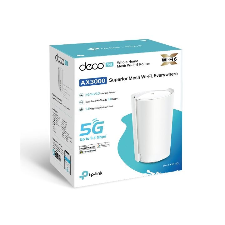 TP-Link Deco X50-5G Banda dupla (2,4 GHz / 5 GHz) Wi-Fi 6 (802.11ax)…