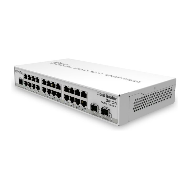MikroTik CRS326-24G-2S+IN Managed Network Switch, 24x Gigabit…