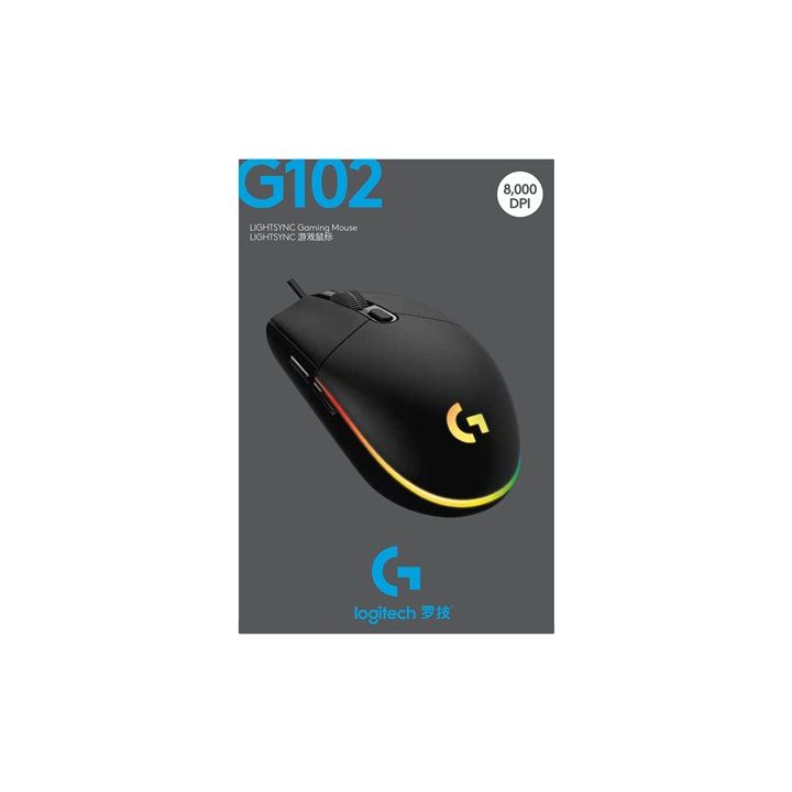 Logitech G102 Lightsync Black Gaming Mouse (910-005823)