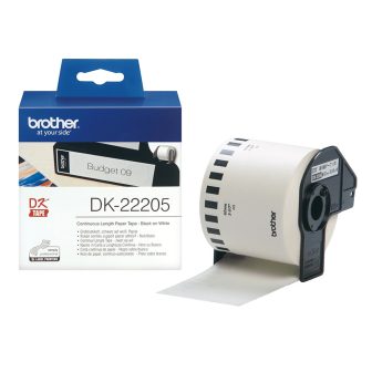 Brother DK-22205 Label Printer Tape Black on White