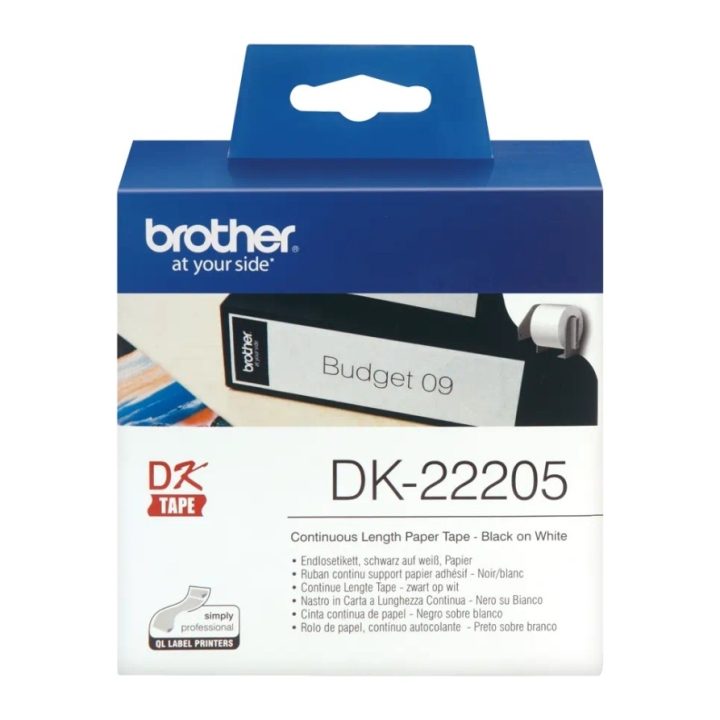 Brother DK-22205 Label Printer Tape Black on White