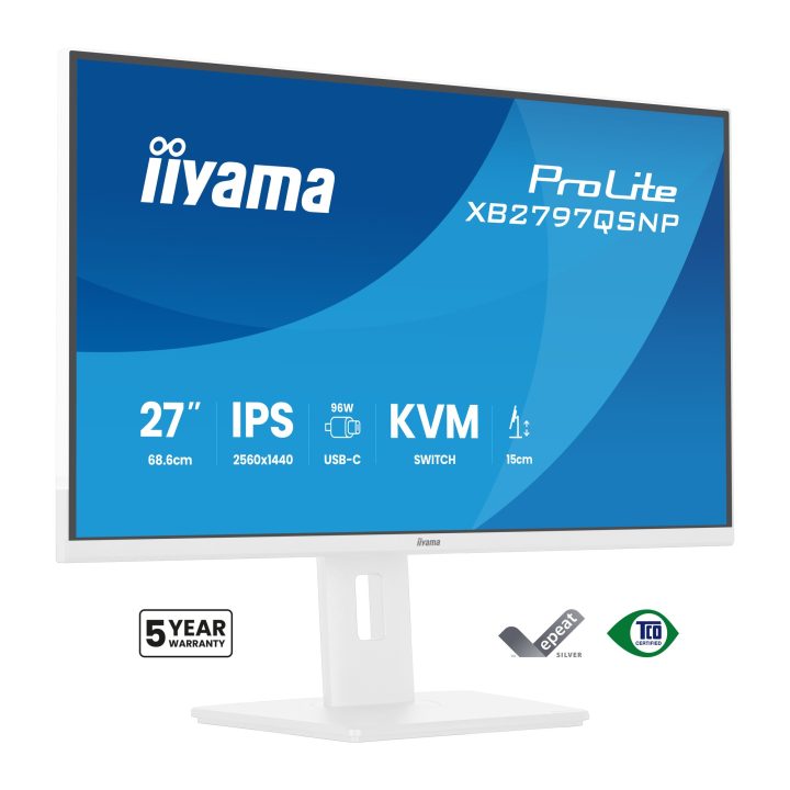 Monitor iiyama ProLite XB2797QSNP-W1 27" QHD 75 Hz IPS
