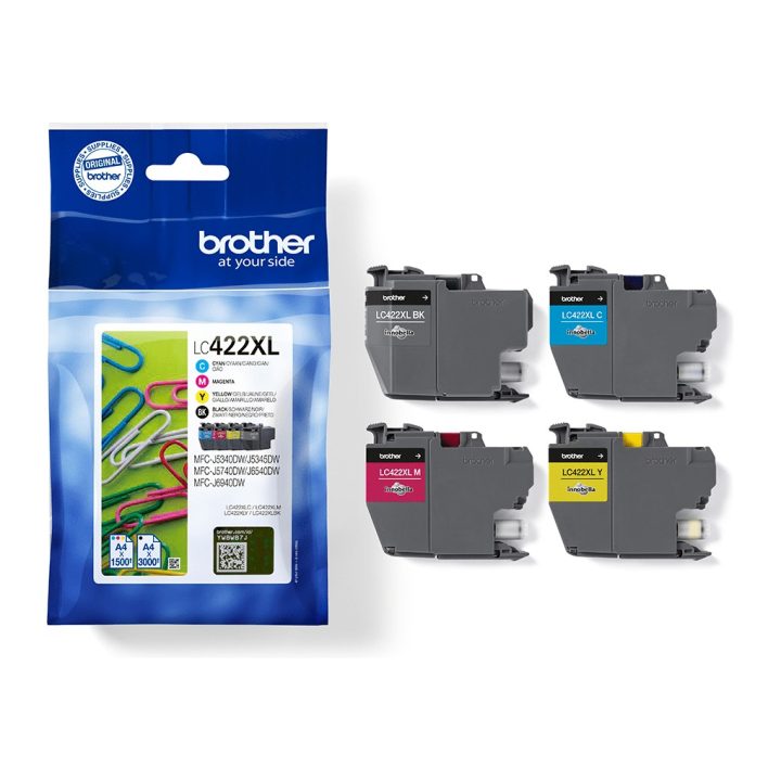 Brother LC422XLVAL cartucho de tinta 4 pieza(s) Original Negro, Cian…