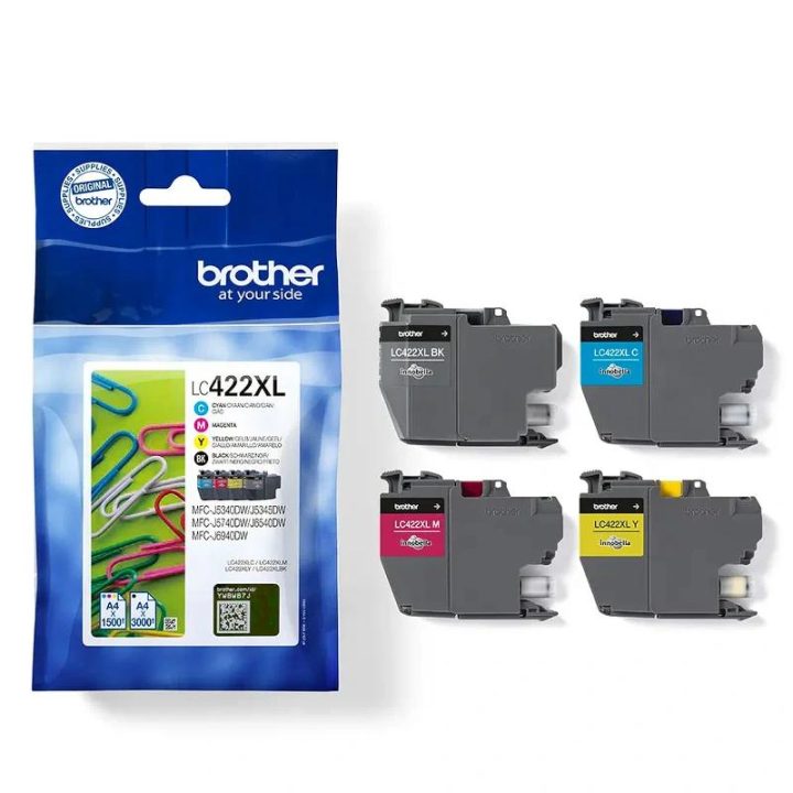 Brother LC422XLVAL cartucho de tinta 4 peça(s) Original Preto, Ciano…